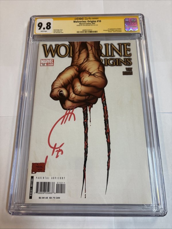 Wolverine : Origins (2007) # 10 (CGC 9.8 SS) Signed Joe Quesada • Marvel Comics
