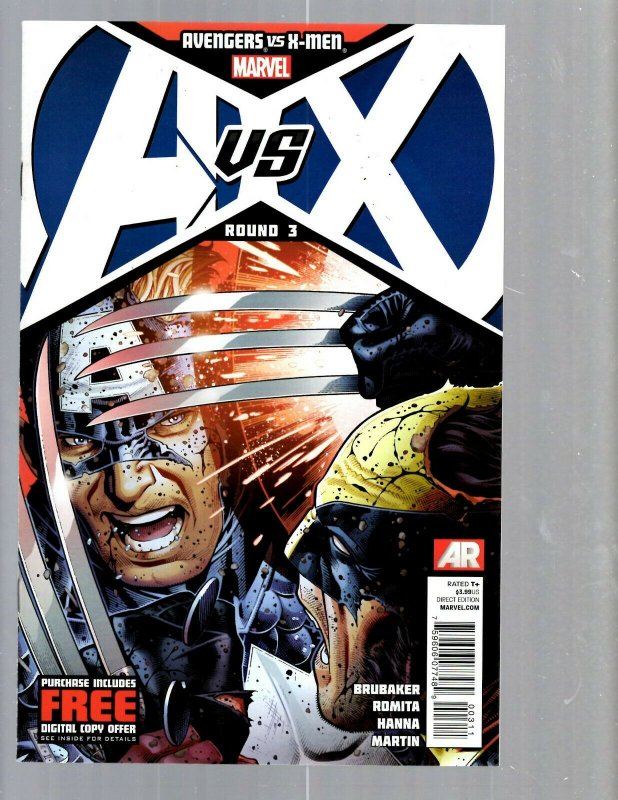 13 Marvel Comics Avengers versus X-Men #0 1 2 3 4 5 6 7 8 9 10 11 12 J448