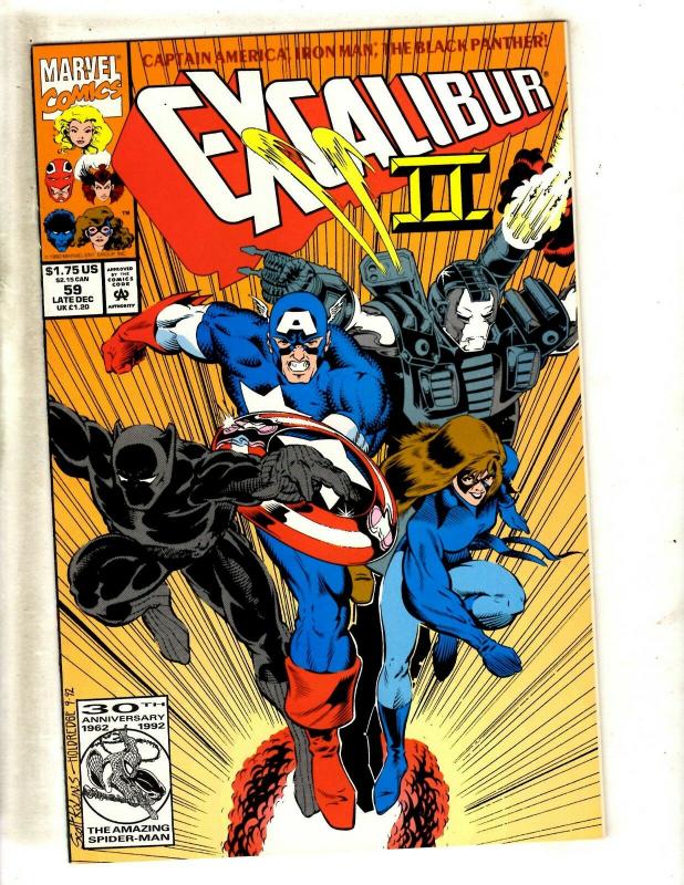 12 Excalibur Marvel Comic Books # 59 61 64 65 66 67 68 71 72 74 79 80 X-Men CJ3