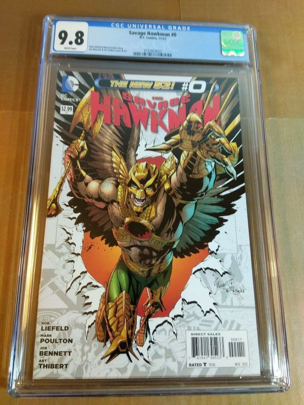 Savage Hawkman #0 CGC Universal Grade 9.8 NM MT (DC 2012) Rob Liefeld