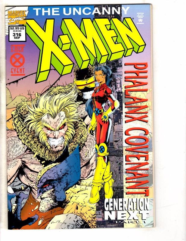 Lot Of 4 Uncanny X-Men Marvel Comic Books # 305 316 317 343 Wolverine Storm J258