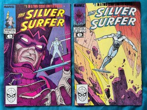 Silver Surfer LOT #1-2 - Jean 'Moebius' Giraud Cover Art. (7.5/8.0) 1988