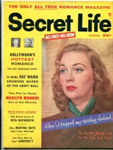 Secret Life Magazine October 1955- Marilyn Monroe- Martha Raye VG/FN