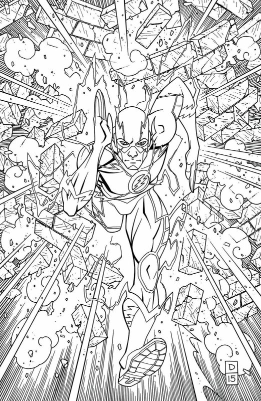 the flash superhero coloring pages