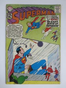 SUPERMAN  #156 (DC,10/1962) POOR (PR) Supergirl! Krypto! Legion of Superheroes