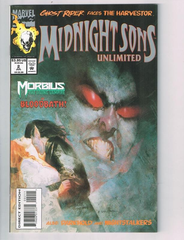 Midnight Sons Unlimited(1993) #2 Marvel Comic Book Morbius Blade Ghost Rider HH2