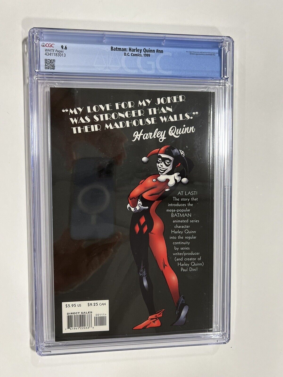 CGC 9.6 Batman: Harley Quinn #nn 1999 Origin & 1st Appearance Of Harley ...