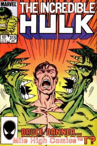 HULK  (1962 Series) (#1-6, #102-474, #600-635)(INCREDIBLE)(MV) #315 Near Mint