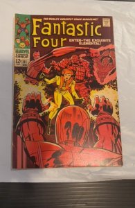 Fantastic Four #81 (1968) the exquisite elemental - crystal from inhumans