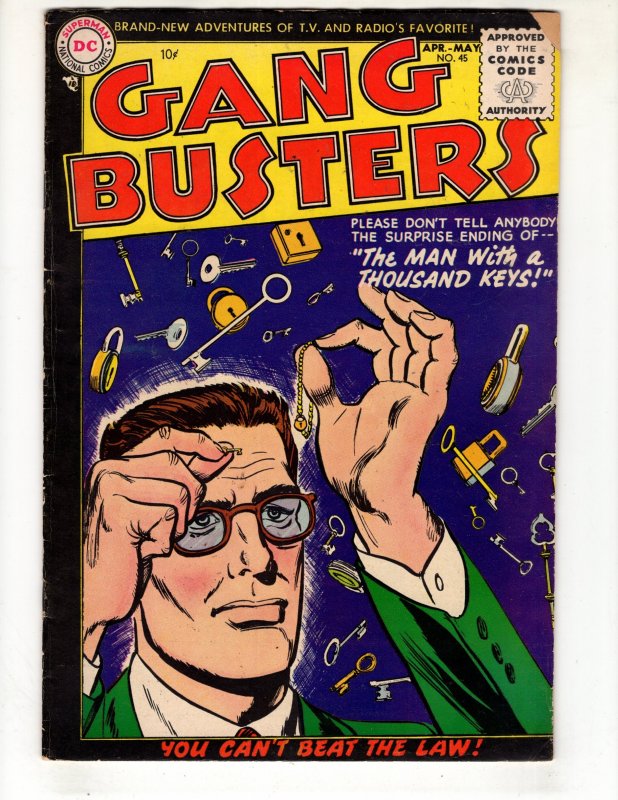 Gang Busters #45 (Apr-May 1955) Golden Agr DC Crime Classic !!!