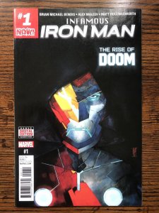 Infamous Iron Man #1 PERFECT!!! 2016 Marvel A.I. Tony Stark Rise of Doom 