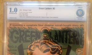 GREEN LANTERN #2 CBCS 1.0 -- O/W to WHITE PAGES! Bill FINGER / NODELL! CGC