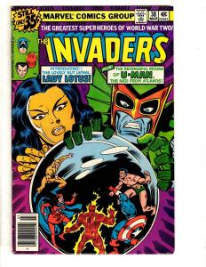 Lot Of 5 Invaders Marvel Comic Books # 31 35 37 38 39 Captain America Namor CR41