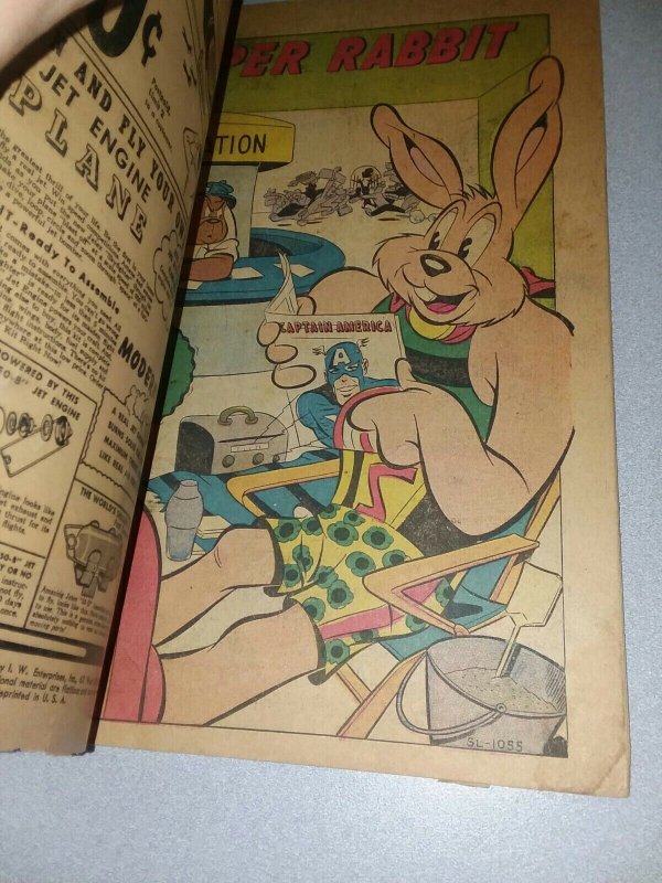 Super Rabbit #7 (IW Pub, 1963) Timely Reprint captain america Comic Book cameo