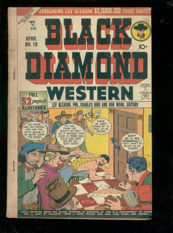 BLACK DIAMOND WESTERN #10-1949-2ND ISSUE-MASKED HERO VG