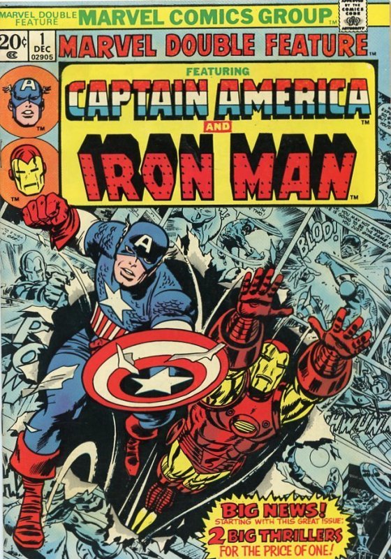 Marvel Double Feature #1 Captain America & Iron Man(1973)VG 4.0