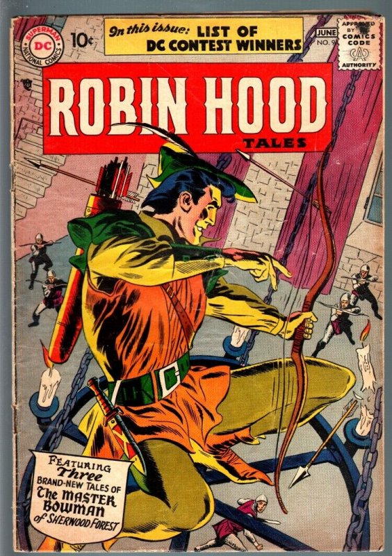 ROBIN HOOD TALES #9-3rd ISSUE-1957-DC-ANDRU AND ESPOSITO COVER ART-GLOSSY--VG VG 
