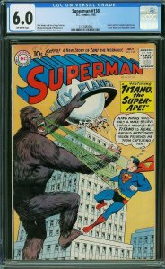 Superman #138  (CGC 6.0) 1960 Titano The Super Ape!  Classic Silver DC !!!