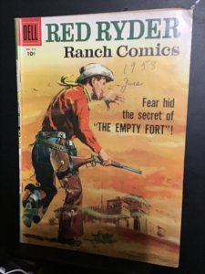 Four Color #916 (1958) Red Ryder key! Mid grade, painted cover! FN Wow
