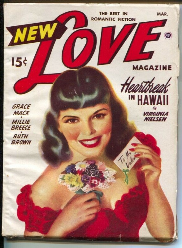 New Love 3/1949-female pulp authors-pin-up girl cover art-FN