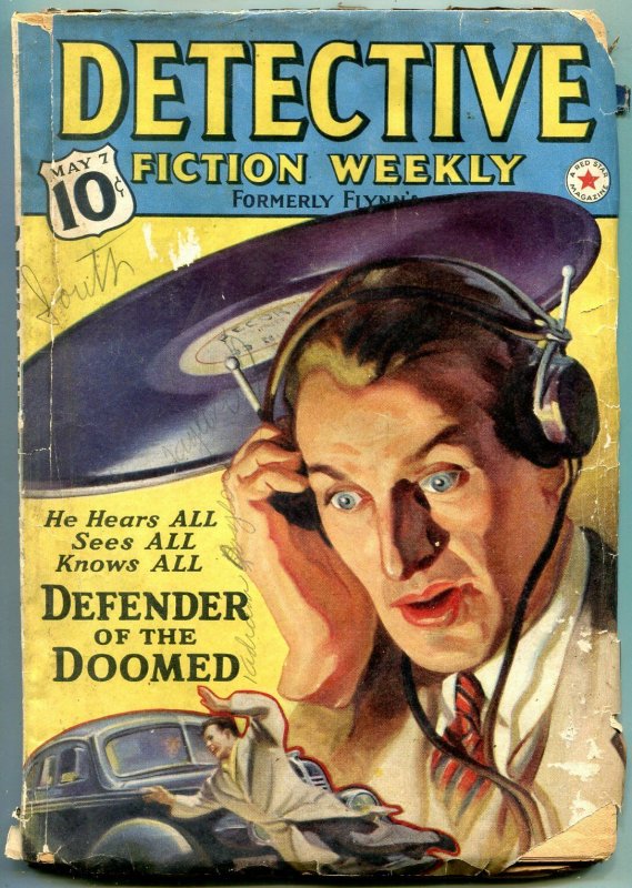 Detective Fiction Weekly Pulp May 7 1938- Defender of the Doomed G