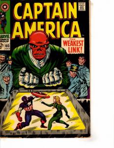 Captain America # 103 FN Marvel comic Book Silver Age Red Skull Avengers J254