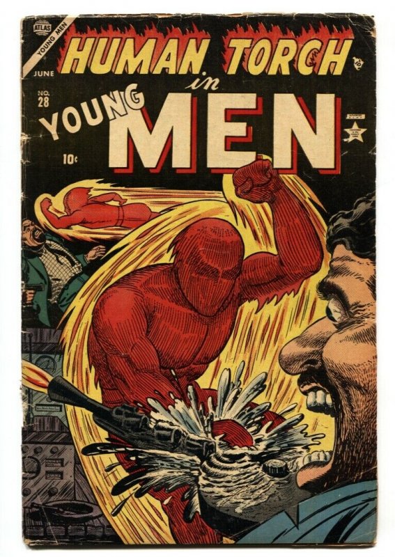 Young Men #28 Atlas 1954-RARE Last issue-Captain America-Human Torch-