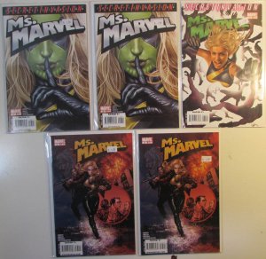 2008 Ms. Marvel Lot of 5 #25 x2, 30, 33 x2 Marvel Comics 1st Print Comic Books