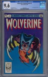 WOLVERINE LIMITED SERIES #2 CGC 9.6 1ST YUKIO WHITE PAGES 