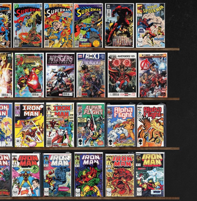 Huge Lot 140+ Comics with Iron Man, Uncanny X-Force, Captain America & More!