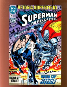 Superman: Man Of Steel #26 - SIGNED BY LOUISE SIMONSON! (8.5) 1993