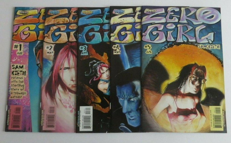 Zero Girl #1 2 3 4 5 Complete Set High Grade VF/NM Homage Comics Sam Kieth