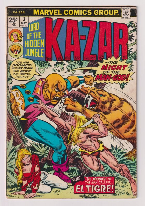 Marvel Comics! Ka-Zar! Issue #3 (1974)! 