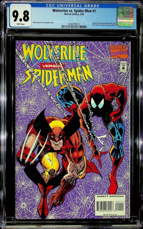 Wolverine vs. Spider-Man (1995) - CGC 9.8 - Cert#4240099013