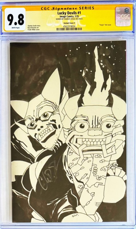 LUCKY DEVILS 1 CGC 9.8?SIGNED C. SOULE - MILLER INCENTIVE VIRGIN FOIL [1:50]