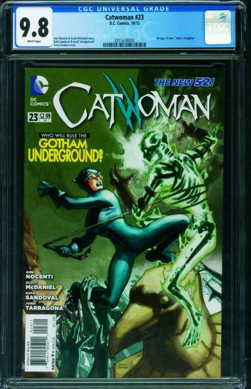 CATWOMAN #23 CGC 9.8 2013 First JOKERS DAUGHTER 2015338002