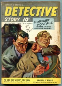 Detective Story Pulp December 1940- Men Who Wouldn't Stay Dead