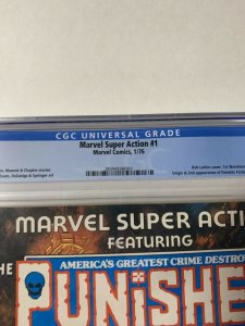 Marvel Super Action 1 Cgc 9.4 Ow/w Pages (copy A) Punisher Story