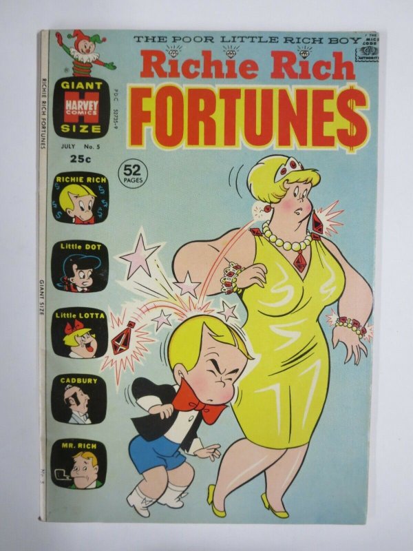 RICHIE RICH FORTUNES #70 (Harvey,7/1972) FINE MINUS (F-)  