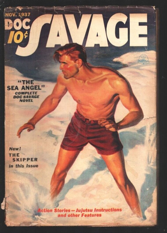 Doc Savage 11/1937-The Sea Angel-1st appearance of The Skipper in this titl...