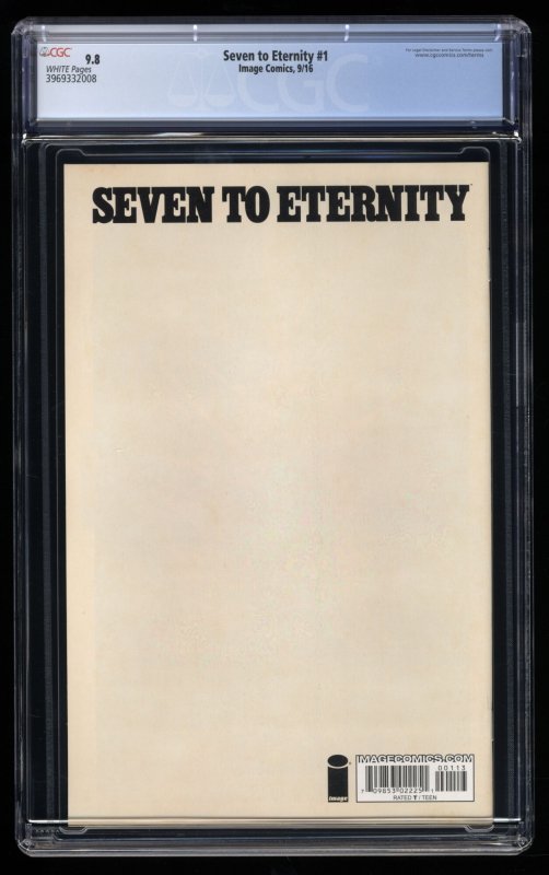 Seven to Eternity #1 CGC NM/M 9.8 White Pages