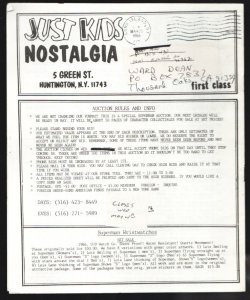 Just Kids Nostalgia-Superman Memorabilia Auction Catalog 3/25/1988-80+ lots&