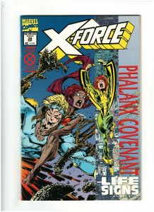 X-Force #38 VF 8.0 Newsstand Marvel Comics 1994 Phalanx Covenant Foil Cover