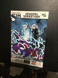 The Amazing Spider-Man #5 (2014) Second silk! Original Sin! High-grade! NM- Wow!