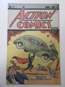 Action Comics #1 1976 Reprint FN+ Condition! 1/2 in tear fc