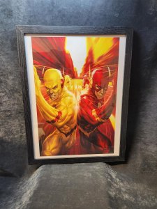 Stanley Artgerm Lau 12x16 DC Comics Framed Art Print Movie Reverse Flash & Flash
