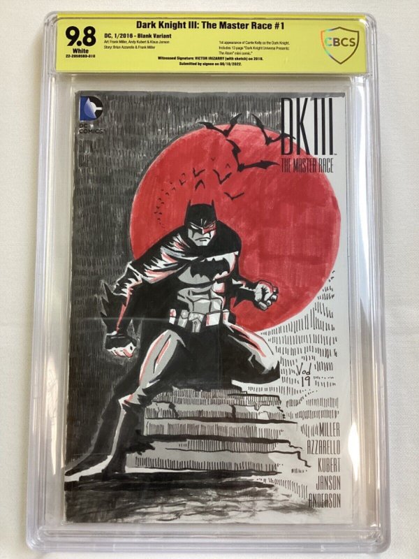 Dark Knight III: Master Race #1 - CBCS 9.8 - DC - 2016 - Vod Irizarry sketch!