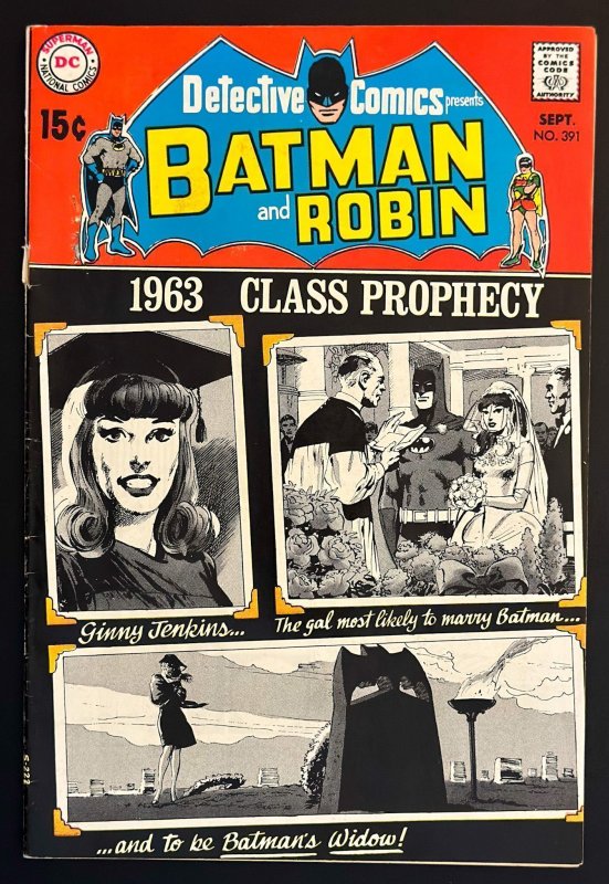 Detective Comics #391 (1969) Half Detached Cvr - Silver Age