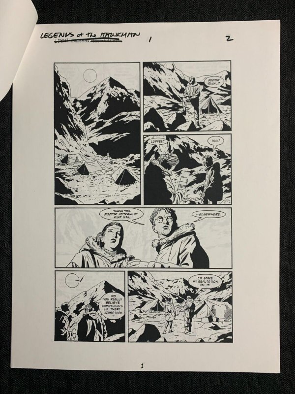 2000 LEGEND OF THE HAWKMAN #1 DC Comics 26pg B&W Advance FN+ 6.5 Michael Lark