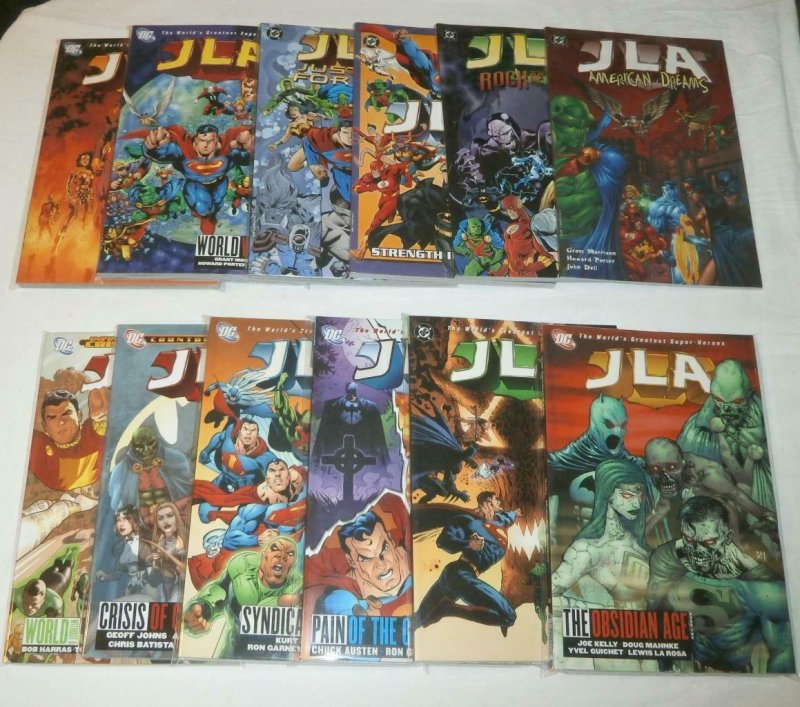JLA vol 2-6,9,12,14,16-19 Justice League of America Morrison Waid lot of 12 TPBs